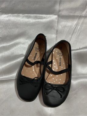 Girls' Black Mary Jane Flats - Unknown Brand
